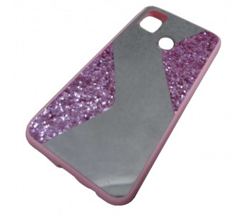                                 Чехол силиконовый Samsung M21 с блестками и зеркалом розовый*#1895076