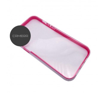                                 Чехол силиконовый Samsung M21/M30s прозрачный с розовым контуром*#1880132
