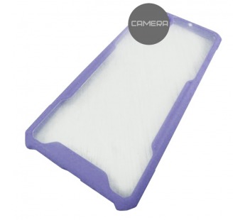                                     Чехол пластиковый Samsung M31 прозрачный с окантовкой сиреневый*#2048506