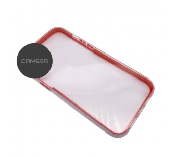                                     Чехол силиконовый Samsung M31s прозрачный с красным контуром*#1880099