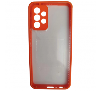                                     Чехол силикон-пластик Samsung A52 прозрачный с защитой по краям оранжевый*#2117364