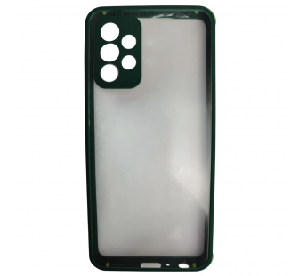                                     Чехол силикон-пластик Samsung A72 прозрачный с защитой по краям зеленый*#2117359