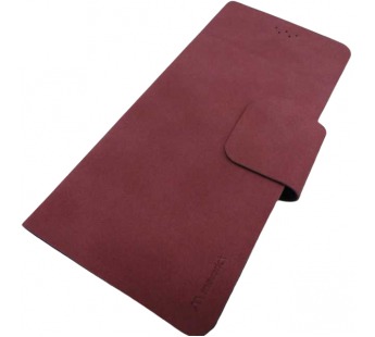                             Универсальный чехол-книжка "Maverick" Slimcase, упаковка пластик, 6,0-6,5", 3XL, алькантара, красный#1759025