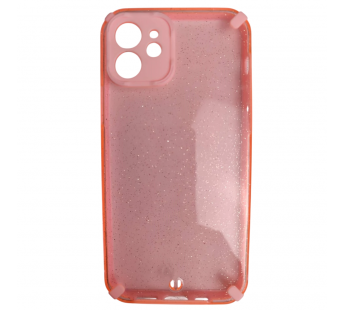                                     Чехол противоударный iPhone 12 (6.1) с блестками розовый#2133073