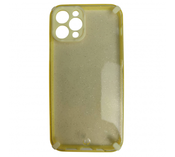                                    Чехол противоударный iPhone 12 Pro (6.1) с блестками желтый#2133072