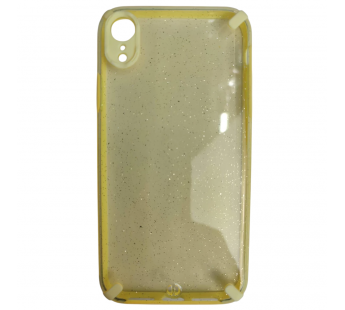                                 Чехол противоударный iPhone XR с блестками желтый#2117451