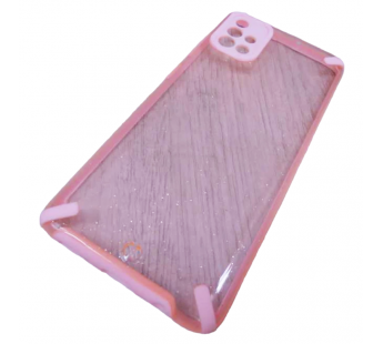                                     Чехол противоударный Samsung A51 с блестками розовый#2036256