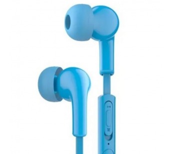                         Проводная стерео+гарнитура "Maverick" Deep Bass, i7, пульт ДУ, пластик корпус, плоск провод, голубой#2116971