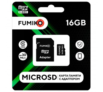                         16Gb карта памяти FUMIKO microSD + SD адаптер class10#1756610