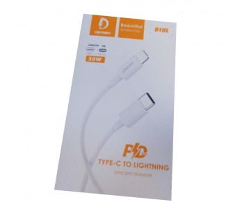                         Кабель Lightning-Type-C (PD) Denmen D10L 20W (белый)*#1764568