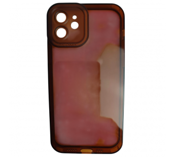                                     Чехол силиконовый iPhone 12 (6,1") Cateyes с защитой камеры прозрачный кофе#2134130
