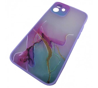                                     Чехол силикон-пластик iPhone 12 (6.1) Skin Shell с рисунком сиреневый (02)*#1767536