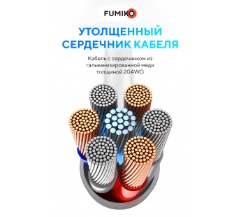                         Кабель Micro USB FUMIKO CA01 2A 3m (черный)#2032324