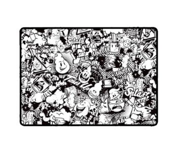 Коврик для мышки Vixion MP26 350x250x3 мм Граффити (черно/белый) #1842090