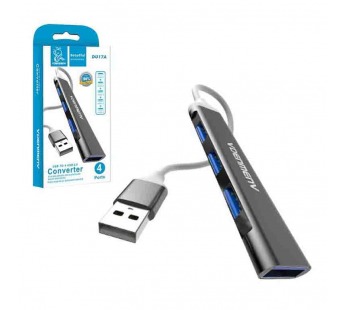 Mega Hub DENMEN DU17A 4USB USB 3.0 (черный)#2108965