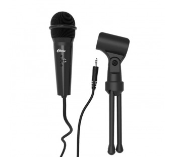 Микрофон RITMIX RDM-120, черный, настольный, шнур 1,8м., конденсаторный, всенаправленный, штатив-под#1757465