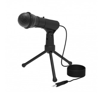 Микрофон RITMIX RDM-120, черный, настольный, шнур 1,8м., конденсаторный, всенаправленный, штатив-под#1757464