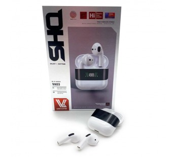 Беспроводные наушники Bluetooth WEKOME VA03 (TWS/вкладыши/LCD/SHQ) Белые#1753057