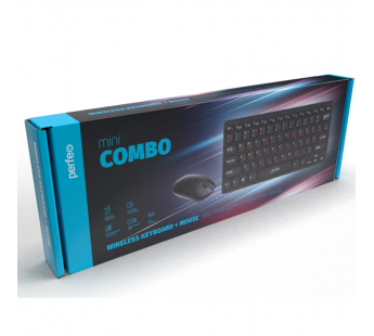 Набор беспроводной Perfeo "mini COMBO", USB: multimedia клав-ра 78 кн.+мышь 4 кн.,1000-1200-1600 DPI#1882090