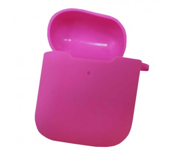                             Чехол-кейс для наушников AirPods силиконовый (темно-розовый) #1760882
