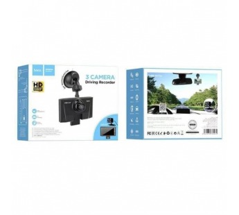Автомобильный видеорегистратор HOCO DI17 3 камеры (черный)#1761184