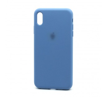 Чехол Silicone Case с лого для Apple iPhone XS Max (полная защита)(024)синий#1756010