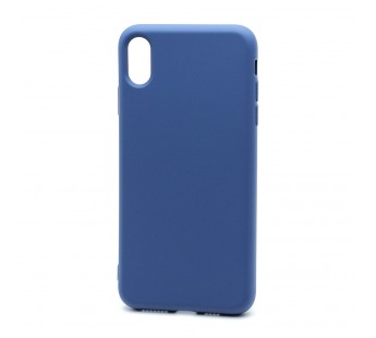 Чехол Silicone Case New Era (накладка/силикон) для Apple iPhone XS Max синий#1755964