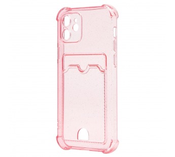 Чехол-накладка - SC300 с картхолдером для "Apple iPhone 12" (pink) (207991)#2084906