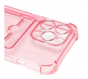 Чехол-накладка - SC300 с картхолдером для "Apple iPhone 13 Pro" (pink) (208000)#2084891