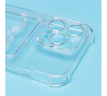 Чехол-накладка - SC300 с картхолдером для "Apple iPhone 13 Pro" (white) (207999)#2085268