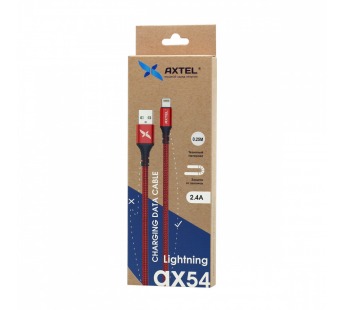 Кабель USB - Lightning Axtel AX54 (25см) красный#1771750