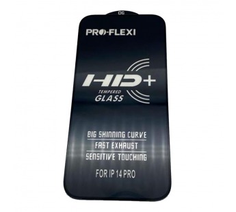 Защитное стекло iPhone 14 Pro (HD Pro) тех упаковка Черное#1760156