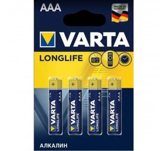 Батарейки ААА Varta LONGLIFE 4103 LR03 блистер (4шт)#1765787