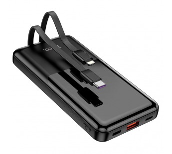 Внешний аккумулятор Hoco Q9 Pro, 10000mAh, (Кабель Apple+Type-C, 22,5W+PD20W) черный#1760689