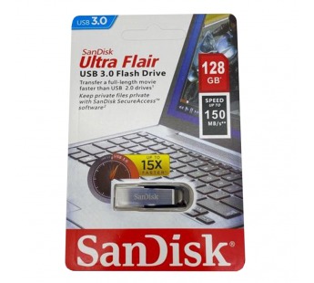 USB-флеш (USB 2.0) 128GB SanDisk металл #1842371