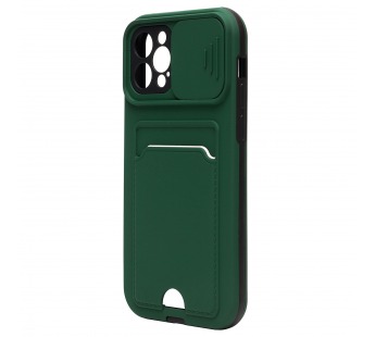 Чехол-накладка - PC066 с картхолдером (360) для "Apple iPhone 12 Pro" (green/black) (206989)#1769806