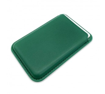 Держатель для карт Card Holder MagSafe кожа Зеленый в упаковке#1770489