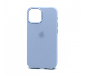 Чехол Silicone Case с лого для Apple iPhone 14 Plus/6.7 (полная защита) (005) голубой#1766136