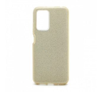                                 Чехол силикон-пластик Xiaomi Redmi 10 Fashion с блестками золотистый#1764270