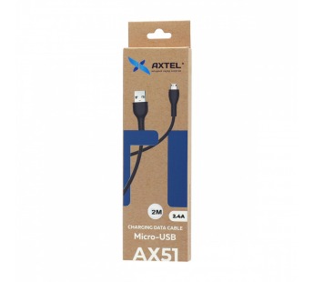 Кабель USB - Micro USB Axtel AX51 (200см) черный#1771776