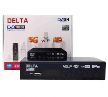 Цифровая ТВ приставка DVB-T-2 DELTA T8000 (Wi-Fi) + HD плеер#1999912