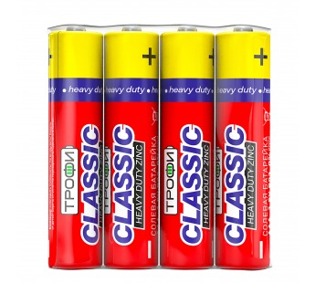 Батарейка AAA Трофи R03 CLASSIC HEAVY DUTY Zinc (4) (60/1200) (211771)#1766245