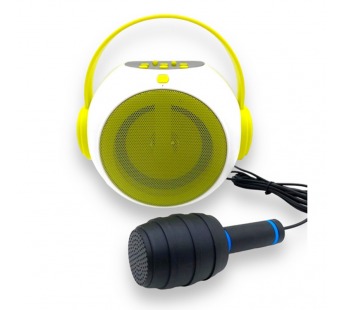 Колонка Bluetooth Proda PD-S700 Детская с микрофоном (AUX/microCD/USB/FM/1200mAh/5W) Бело-Зеленая#1882880