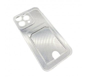 Чехол iPhone 12 Pro Силикон Angel Eyes с Карманом для карты Прозрачный 1.5mm#1776121