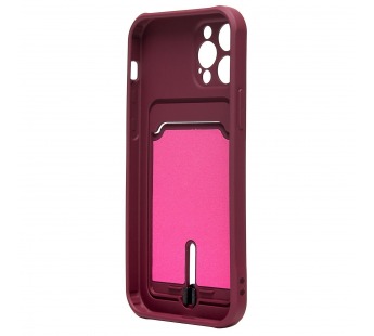 Чехол-накладка - SC304 с картхолдером для "Apple iPhone 12 Pro" (bordo) (208652)#2097758