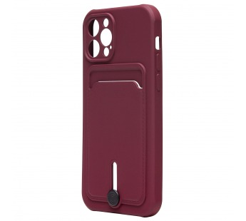 Чехол-накладка - SC304 с картхолдером для "Apple iPhone 12 Pro" (bordo) (208652)#2097759