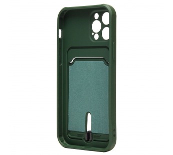 Чехол-накладка - SC304 с картхолдером для "Apple iPhone 12 Pro" (dark green) (208651)#2097755