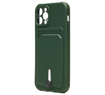 Чехол-накладка - SC304 с картхолдером для "Apple iPhone 12 Pro" (dark green) (208651)#2097756