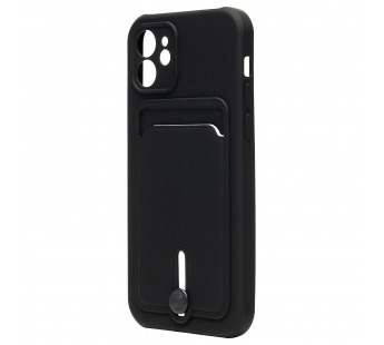 Чехол-накладка - SC304 с картхолдером для "Apple iPhone 12" (black) (208643)#2097741