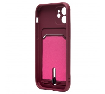 Чехол-накладка - SC304 с картхолдером для "Apple iPhone 12" (bordo) (208645)#2097738